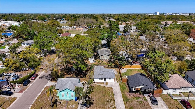 birds eye view of property with a residential view