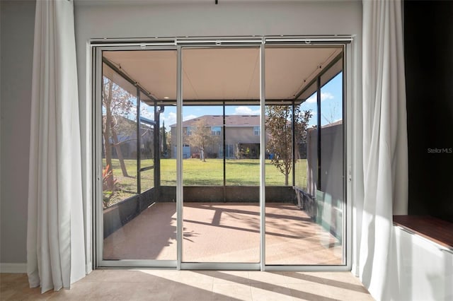 view of sunroom