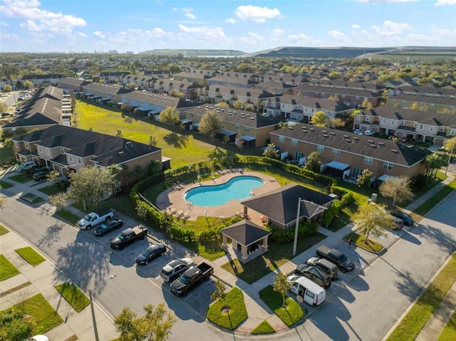 drone / aerial view featuring a residential view