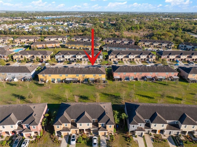 birds eye view of property featuring a residential view