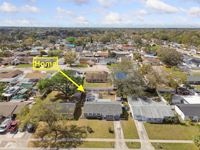 birds eye view of property featuring a residential view