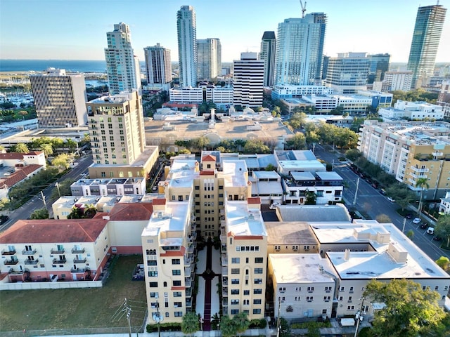 aerial view with a view of city