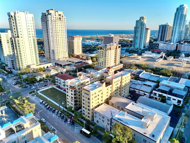 bird's eye view with a view of city