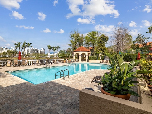 pool featuring a patio