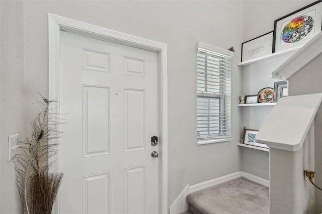 entryway with baseboards