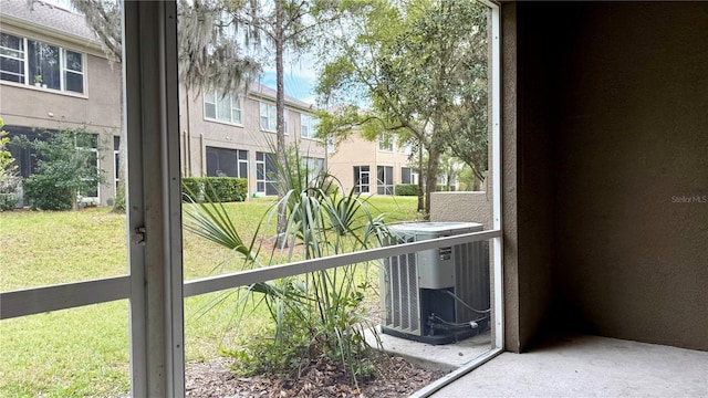 balcony featuring cooling unit