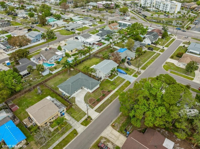 bird's eye view featuring a residential view