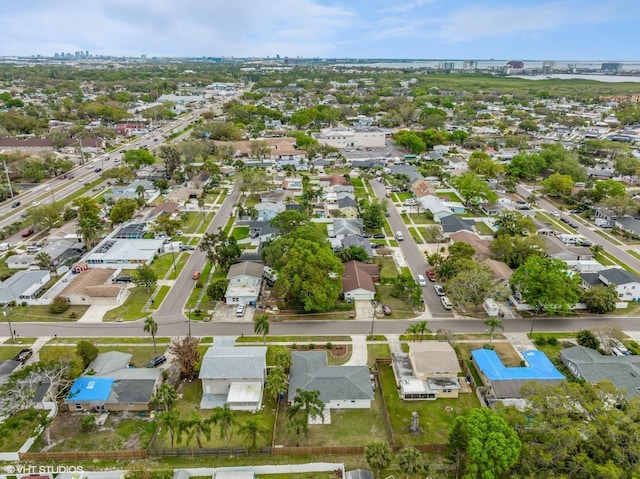 drone / aerial view with a residential view