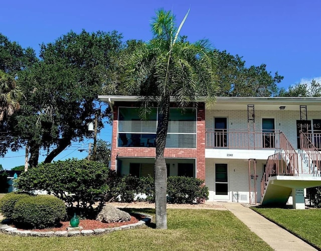 view of building exterior with stairway