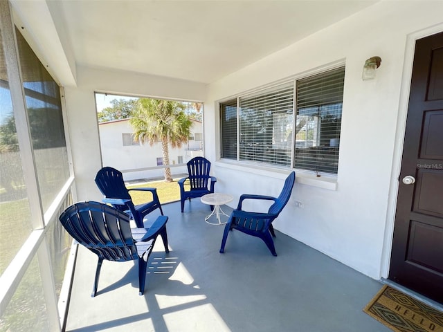 view of sunroom