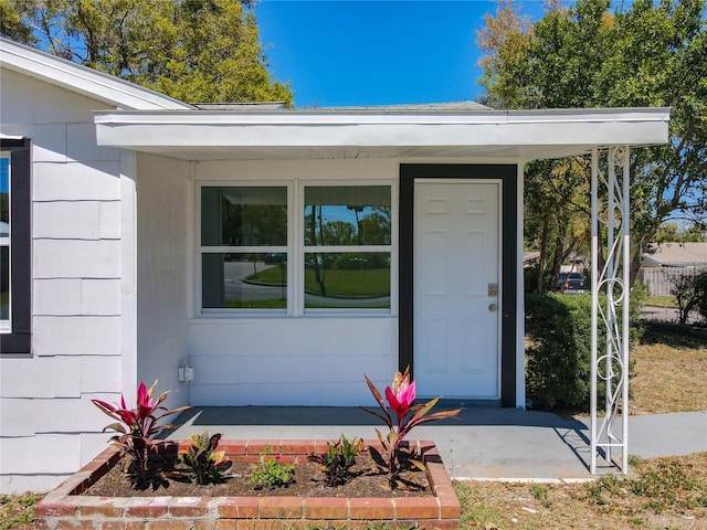 view of doorway to property