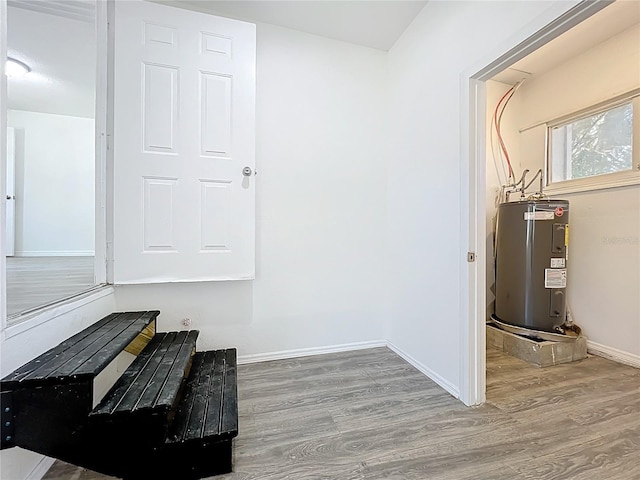 interior space with electric water heater