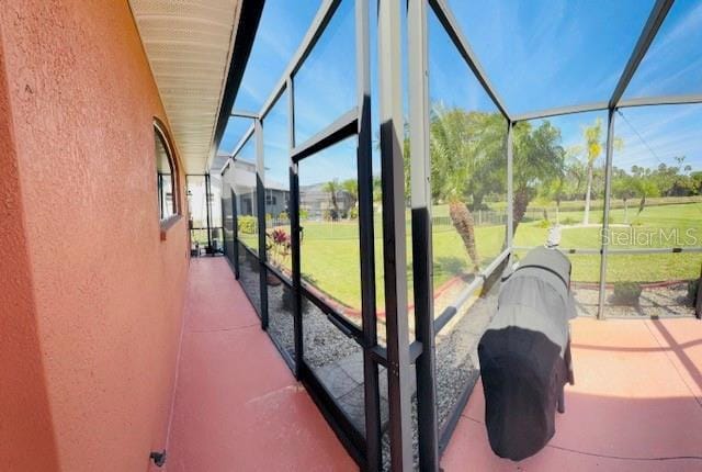 view of sunroom