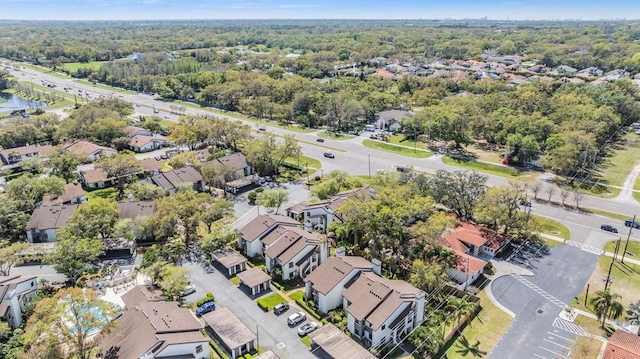 drone / aerial view with a residential view