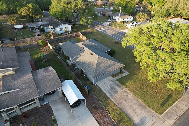 drone / aerial view featuring a residential view