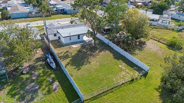 aerial view with a residential view