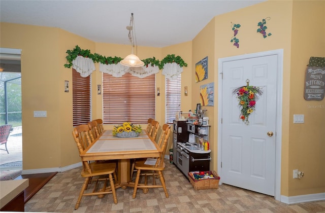 dining area with baseboards