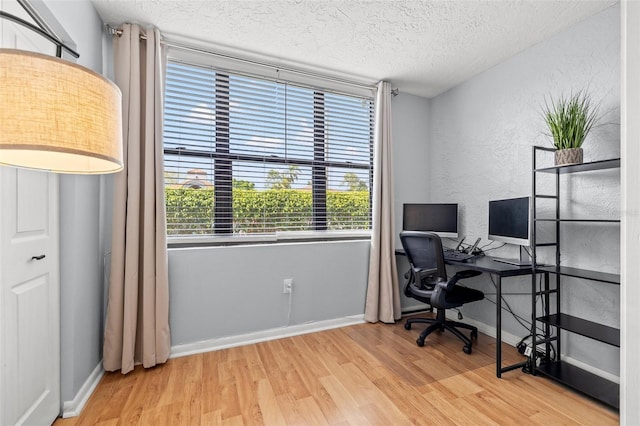 1986 Pelican Landing Blvd Unit 1514, Clearwater, FL 33762 - office space featuring baseboards, a textured ceiling, a textured wall, and wood finished floors