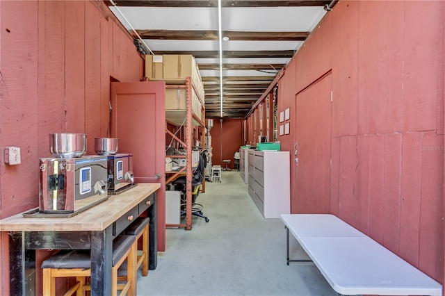 6501 62nd St N, Pinellas Park, FL 33781 - below grade area with wooden walls and washer / clothes dryer