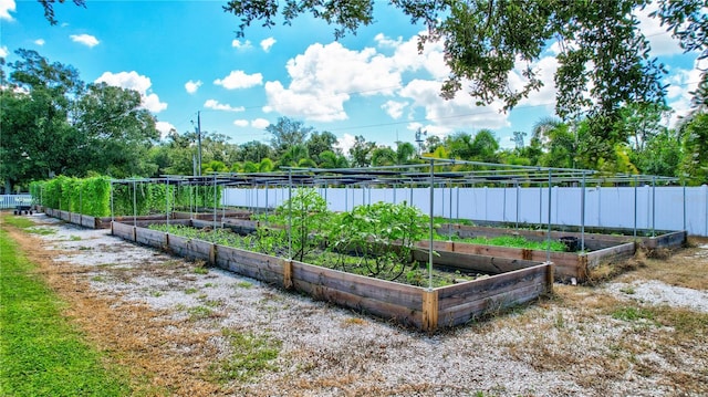 6501 62nd St N, Pinellas Park, FL 33781 - view of yard with a vegetable garden and fence