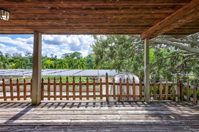 6501 62nd St N, Pinellas Park, FL 33781 - wooden terrace with fence
