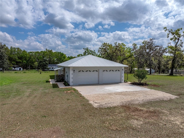 garage with driveway