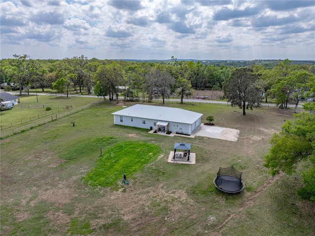 drone / aerial view with a rural view