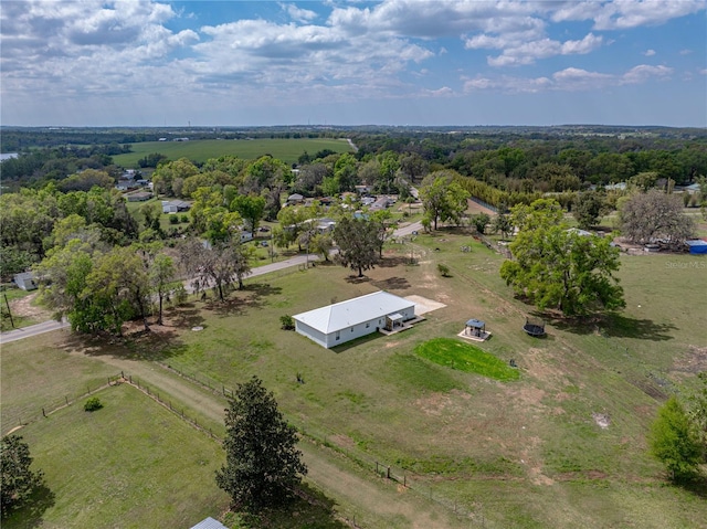 drone / aerial view featuring a rural view
