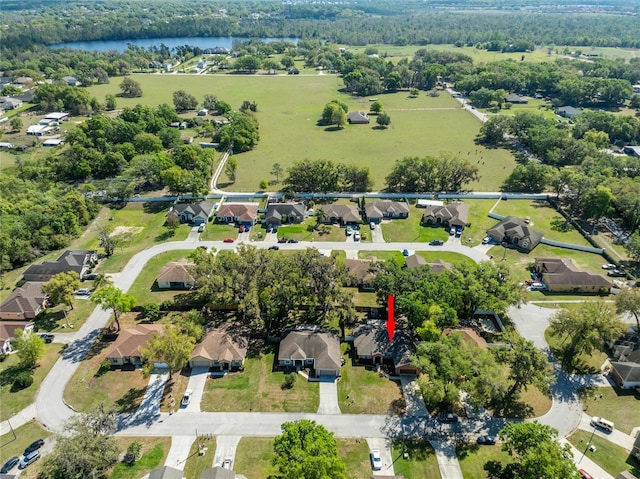 5416 Oxford Manor Cir, Lakeland, FL 33810 - drone / aerial view featuring a residential view and a water view