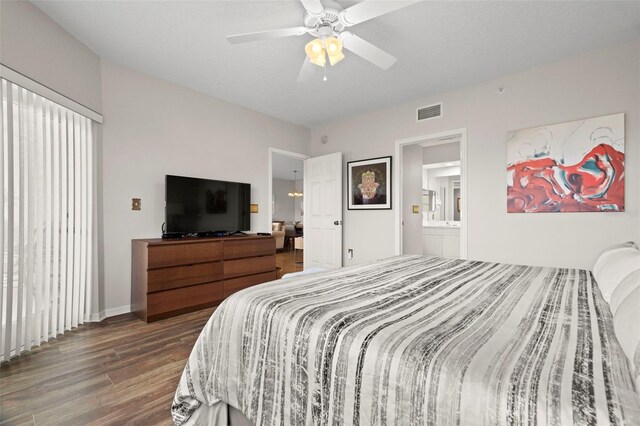1200 Country Club Dr Unit 3303, Largo, FL 33771 - bedroom with ceiling fan, visible vents, baseboards, and wood finished floors