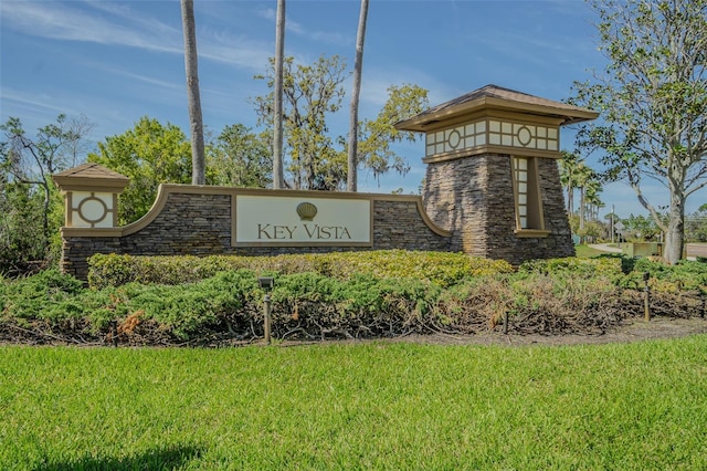 view of community sign