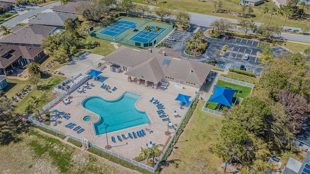 bird's eye view featuring a residential view