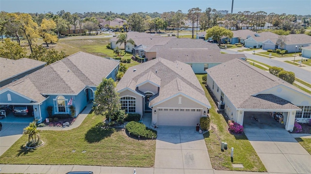 aerial view featuring a residential view