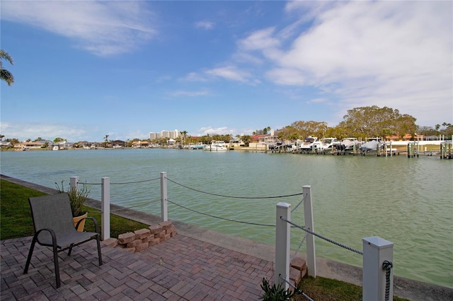 exterior space featuring a boat dock