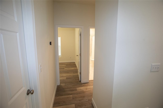 9445 Eldridge Rd, Spring Hill, FL 34608 - corridor with dark wood-type flooring and baseboards