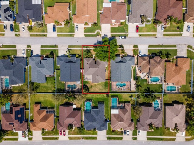 5123 Whispering Leaf Trl, Valrico, FL 33596 - aerial perspective of suburban area featuring property boundaries highlighted