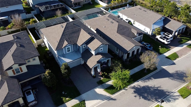 aerial view featuring a residential view