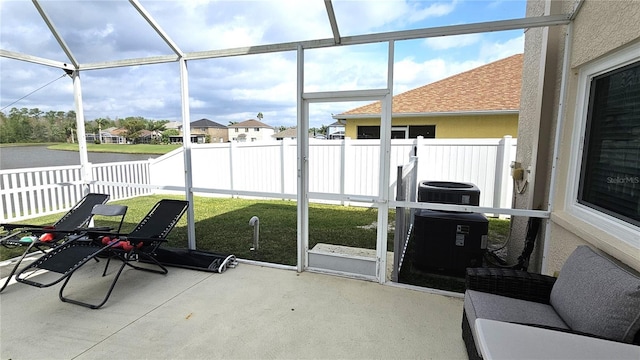 view of sunroom / solarium