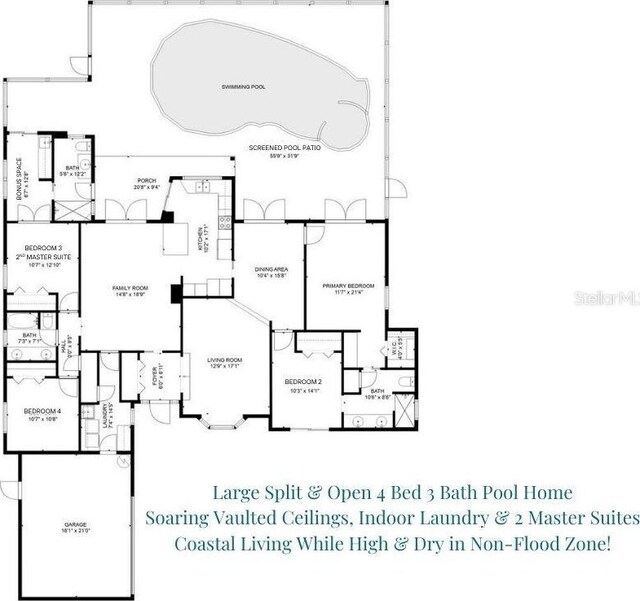 2462 Indian Trl E, Palm Harbor, FL 34683 - room layout