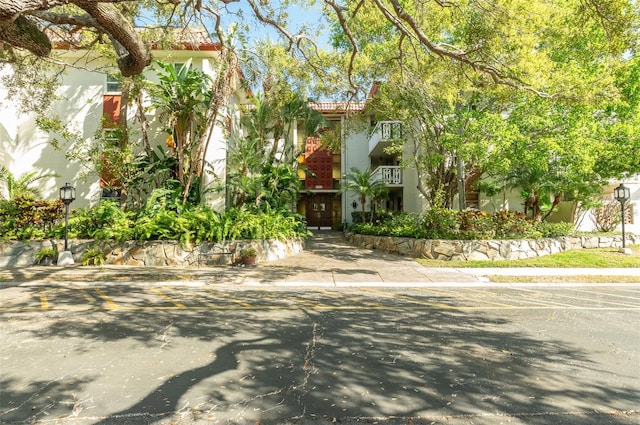 view of front of home with stucco siding