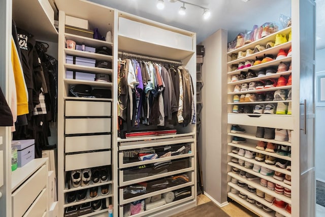 view of walk in closet