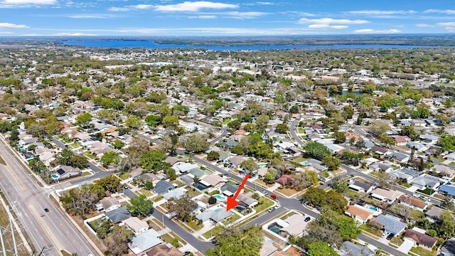 aerial view featuring a residential view