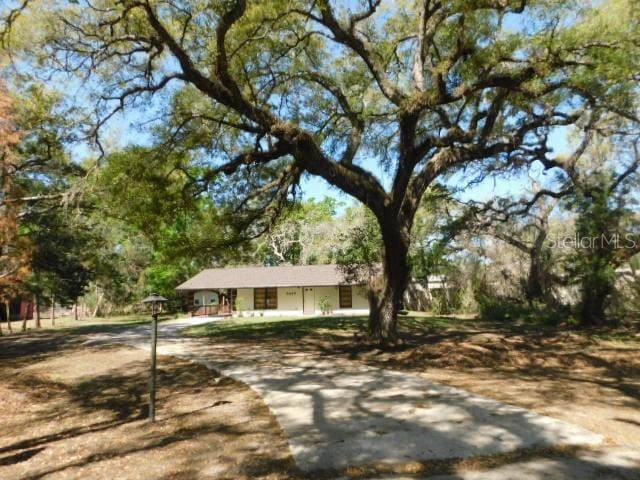 view of front of property featuring driveway