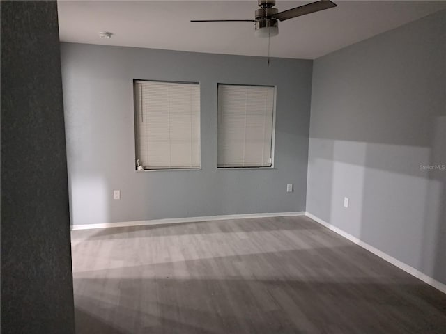 26 Clintwood Ave, Englewood, FL 34223 - empty room featuring a ceiling fan and wood finished floors