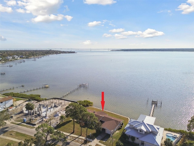116 Shore Drive Pl, Oldsmar, FL 34677 - birds eye view of property featuring a water view