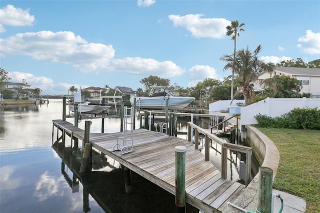 104 Carlyle Cir, Palm Harbor, FL 34683 - dock area featuring boat lift and a water view