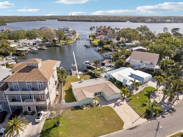 104 Carlyle Cir, Palm Harbor, FL 34683 - aerial view of residential area with a large body of water