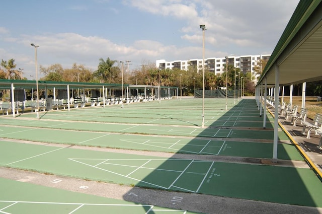 view of community featuring shuffleboard