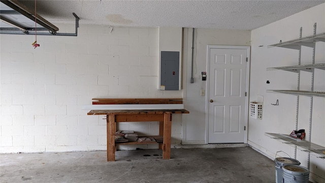 garage featuring electric panel