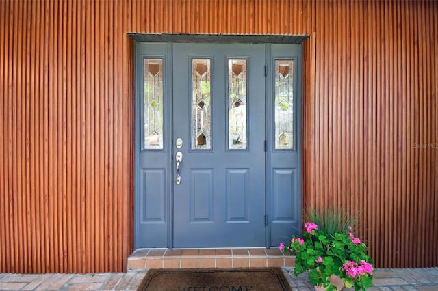 view of exterior entry